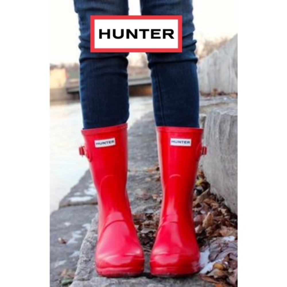 Hunter Short Glossy Boots - Eur38
